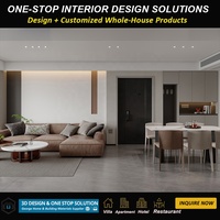 Conception d'intérieur de maison entière de style minimaliste moderne et luxueux, service professionnel de rendu 3D et de planification spatiale pour villa et appartement