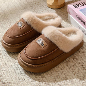 Pantuflas de Lana con Suela Gruesa para Mujer, Primavera-Otoño 2025, Moda, Transpirables, Antideslizantes, para Salir - Product Image 1