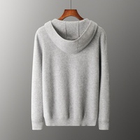 Ensemble tricoté en cachemire pour homme, nouveau modèle automne-hiver, avec logo personnalisé OEM, cardigan zippé décontracté, épais et ample, style sport, pull tricoté