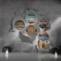 Aventure voyage Logo personnalisé patchs brodés 3D coeur sergé thermocollant pour randonnée camping design à coudre pour vêtements chapeaux sacs