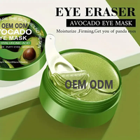 Masques pour les yeux 60pcs à l'avocat et à l'acide hyaluronique Hydratation et éclaircissement Réduction des poches Types de cernes et de rides OEM ODM