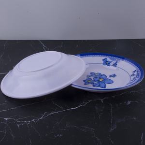 <span class=keywords><strong>Vajilla</strong></span> plana redonda ecológica personalizada, plato de plástico con borde corrugado de 5/6/7/8/9/10 pulgadas, plato de cena de melamina - Product Image 5