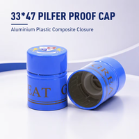 Fermeture ROPP en aluminium de qualité alimentaire avec anneau de sécurité en plastique pour bouteilles de whisky, rhum, gin, liqueur en verre – Vente en gros