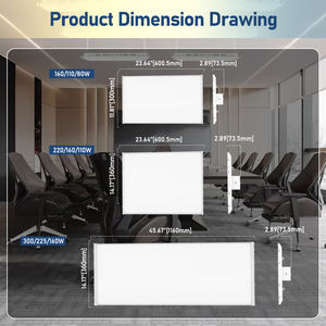Lámpara Lineal de Alta Bahía de 300W SMD2835 con Garantía de 5 Años, Ángulo Ajustable de 90 Grados, Lámpara Lineal de 4 pies, Certificación DLC - Product Image 3