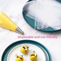 Clair petit 20 pièces ensemble 16 pouces cuisson outil de décoration en plastique personnalisé imprimé gâteau crème glaçage tuyauterie sacs à pâtisserie jetables