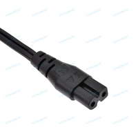 Cable de Alimentación Polarizado de 2 Puntas, 18AWG, NEMA 1-15P a C7 (Figura 8), Cable de Repuesto de 2 Ranuras, 6 pies, para Computadora, TV, PS4
