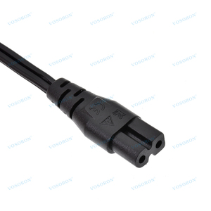 Dây nguồn phân cực 2 khe, 18 AWG góc cạnh IEC320 C7 để NEMA 1-15p cáp điện, 1.8m/Đen - Product Image 5