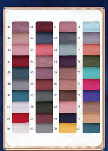 Высококачественный мягкий креп с зумом из 100% полиэстера, шифоновый корейский трикотаж, мусульманский женский абайский хиджаб, ткань для платья - Product Image 6