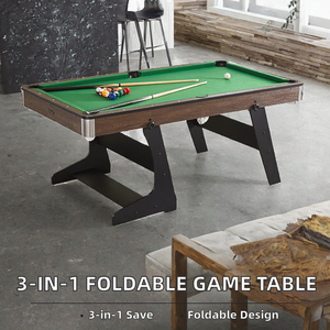 6ft Folding Pool Table <b>Snooker</b> <b>Billiard</b> Combo Dining Game Table Portable Indoor Recreation TP-6003G - Product Image 2