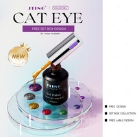 JTING - Juego de Esmaltes de Uñas en Gel con Efecto Ojo de Gato, 24 Colores, con Diseño Único y Tabla de Exhibición