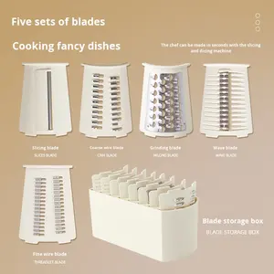 Râpe à fromage rotative 5 en 1, hachoir alimentaire multifonctionnel, râpe à tambour rotative de qualité supérieure, trancheuse à légumes - Product Image 2