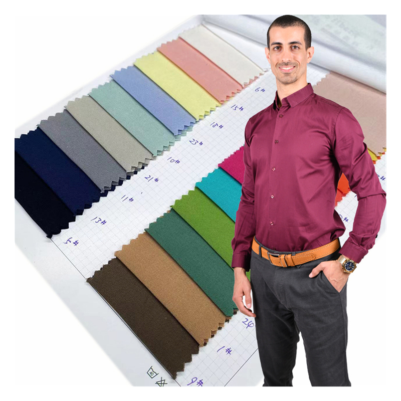 Ready Goods Eco-Friendly Breathable Anti-Bacteria Woven Organic Silk 100 Bamboo Fiber Fabric for Boys & Girls Shirts