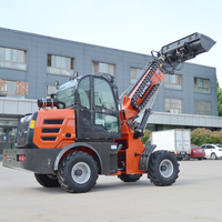 Chargeuse sur pneus télescopique HERACLES 1,5 tonne, chargeuse frontale, mini-chargeuse électrique, rétro-excavatrice, inspection d'étiquetage directe en usine