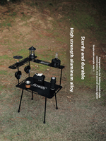 Table tactique pliable légère en alliage d'aluminium pour l'extérieur, portable, détachable, facile à assembler, pour le camping, la plage, les meubles d'extérieur