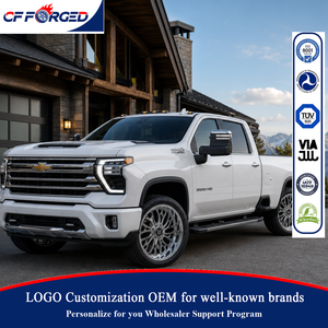 Jantes de camion forgées <span class=keywords><strong>JR</strong></span> Custom Water Polished <span class=keywords><strong>20</strong></span> 22 24 pouces à rebord profond pour Chevrolet Silverado 3500 HD High Country Luxury Pickup - Product Image 2