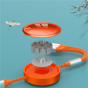 Vente en gros de haute qualité <span class=keywords><strong>3</strong></span> en <span class=keywords><strong>1</strong></span> Ligne de données de charge rétractable Logo personnalisé Cadeau d'affaires Ensemble de chargeur rapide de luxe Cadeaux promotionnels - Product Image 6