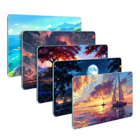 Tapis de souris en verre pour jeux, grande taille, pour configurations PC haut de gamme et aménagement de bureau personnalisé, avec épaisseur sur mesure, en stock