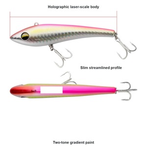 Señuelo <span class=keywords><strong>de</strong></span> <span class=keywords><strong>Pesca</strong></span> Tipo Lápiz <span class=keywords><strong>de</strong></span> 73g, con Ojos 3D y 2 Anzuelos Triples, <span class=keywords><strong>para</strong></span> Atún y GT en Agua Salada, 8 Colores, Venta al Por Mayor - Product Image 4