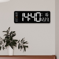 Groot Scherm Led Tijd Temperatuur Week Datumweergave Woonkamer Digitale Wandklok