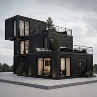 Maison conteneur préfabriquée modulaire, flexible, étanche, à montage rapide, pour chantier de construction, dortoir portable, petite maison préfabriquée
