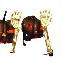 Lumière Nocturne LED Horreur Crâne Squelette Effrayant pour Halloween, Étanche IP65, Idéale pour Décoration Extérieure de Fêtes de Noël