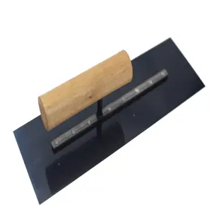 Cazzuola per intonaco con finitura rovesciata galleggiante per intonacatura con manico in legno in acciaio blu da 12 pollici