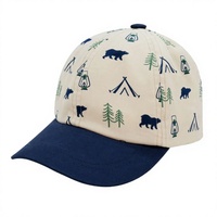 Casquette de camionneur noire 100 % coton pour garçons, protection UV, casquette de soleil pour enfants (Bear Camp L 2-5T) - Vente en gros