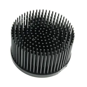 133mm Anodized bulat aluminium heatsink pin fin heat sink untuk Cxb3590 led grow light radiator