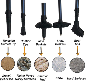 Bastones de Marcha Nórdica de Fibra de Carbono Premium, Ajustables y Telescópicos, con Empuñadura Ligera de EVA para Caminar - Product Image 6