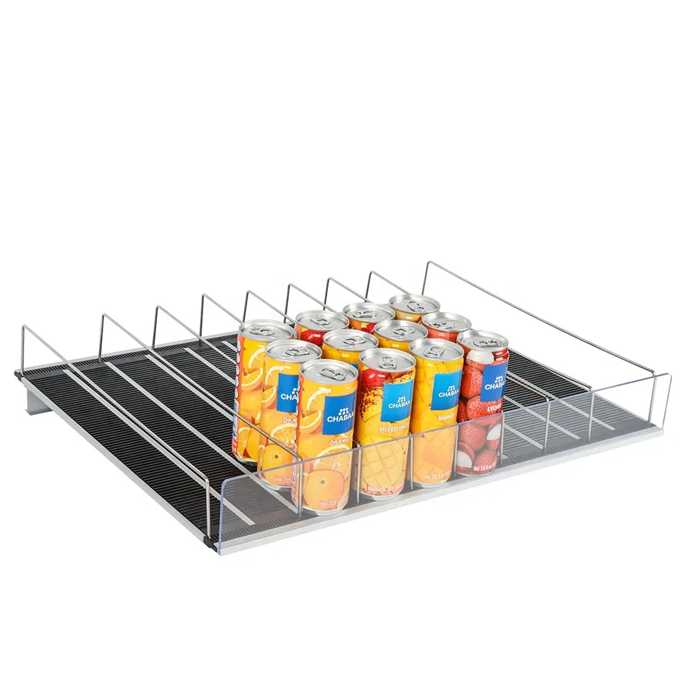 Excellent Quality Smart Shelf Bottle Organizer Gravity Feed Roller Shelf Pusher System for supermarket display racks