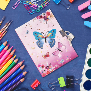 Diario per Ragazze con Lucchetto e Chiave a Forma di <span class=keywords><strong>Farfalla</strong></span>, Regalo per Ragazze di 10-12 Anni a Buon Prezzo - Product Image 5