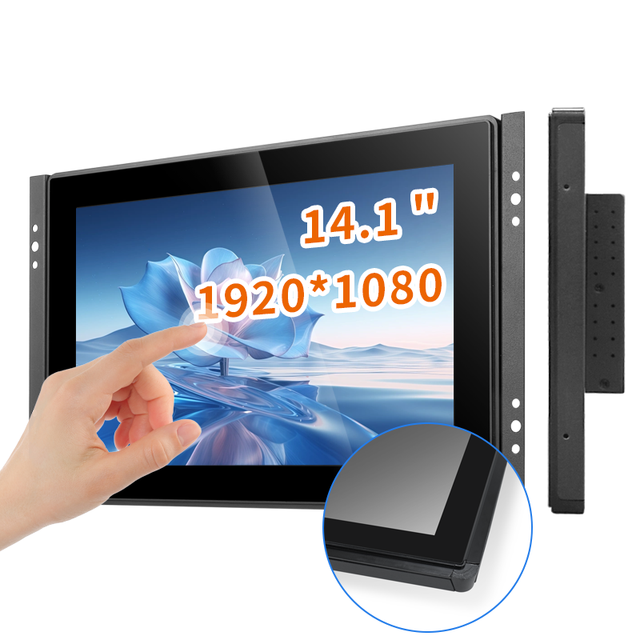 Waterproof Flat Screen Capacitive Touch Monitor 14 Inch 1920*1080 Open Frame Monitor Embedded Industrial LCD Monitor Display