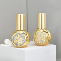 Flacon de parfum en verre de 15 ml, design luxueux populaire, gravure dorée, estampage à chaud