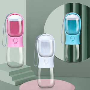 Bouteille d'eau portable pour animaux de compagnie, 300ml, double usage, pour l'alimentation et la boisson, tasse de voyage pour chien et chat, utilisation en extérieur - Product Image 1