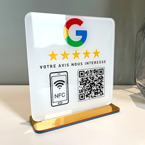 NFC <span class=keywords><strong>Google</strong></span> đánh giá nhãn dán Epoxy/tấm bình luận cho nhà hàng INS/Facebook/yelp/Tripadvisor - Product Image 5