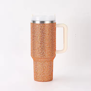 Stainless Steel Tumbler 40 Oz With Handle Glitter Vacuum Flask Travel <b>Mug</b> Pink Blue Silver <b>Gold</b> Rose <b>Gold</b> Black Brown - Product Image 4