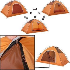 Carpa de Camping Automática Bestnature para 3-4 Personas, Doble Capa, Verde, para Exteriores, Cuatro Estaciones, Impermeable 1000mm - Product Image 2