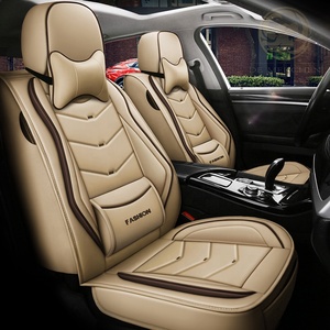 Juego completo de cojines de <span class=keywords><strong>asiento</strong></span> de <span class=keywords><strong>coche</strong></span> de lujo Four Seasons con 5 fundas de <span class=keywords><strong>asiento</strong></span> <span class=keywords><strong>Protector</strong></span> de cuero PU impermeable en color rojo elegante - Product Image 4