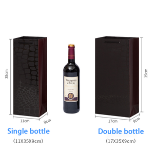 Precio personalizado embalaje botella regalo al por mayor vino tinto bolsas de papel - Product Image 4