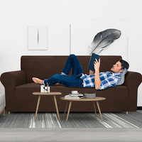 Dehnbarer Rutschfester Sofabezug Loveseat-Überzug Elastischer Boden Karierter Jacquard Polyester/Spandex Sofabezüge für Haustiere