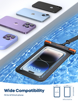 Étui étanche pour téléphone Lamicall PRAB02 IPX8, grande taille 7,5 pouces, sac étanche, support sous-marin pour smartphone, natation, plage, piscine