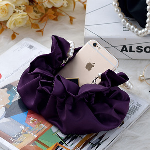 New Style Cute Pearl Satin Handbag <b>Small</b> Tote Cheongsam Evening Gown Bucket <b>Bag</b> With Polyester Magnetic Closure Tanjing - Product Image 4