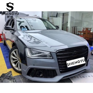 ชุดตัวถังรถยนต์สำหรับออดี้ A8 11-18อัพเกรดเป็นรุ่น <span class=keywords><strong>RS8</strong></span>พร้อมกันชนหน้าชิ้นส่วนอุปกรณ์เสริมกระจังหน้า ABS - Product Image 4