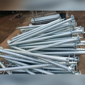 Pilotes Helicoidales de Acero Profesionales al por Mayor para Sistemas de Montaje Solar, Anclajes, Pernos, Tornillos Solares, Cimentación en Tierra, Galvanizados en Caliente - Product Image 1
