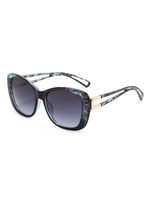 Twooo T1591 Lunettes de soleil à jambe creuse léopard surdimensionnées à la mode œil de chat