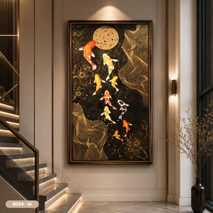 Premium Vietnam Gold Leaf Wall Art Handmade Luxury Interior Decorative <b>Painting</b> OEM ODM Factory Manufacturer Model SD24-16 - Product Image 3