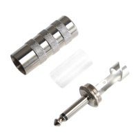 Alliage de zinc métal grand trou 15MM 6.35mm 1/4 prise de connecteur Mono pour câble de microphone de guitare Audio