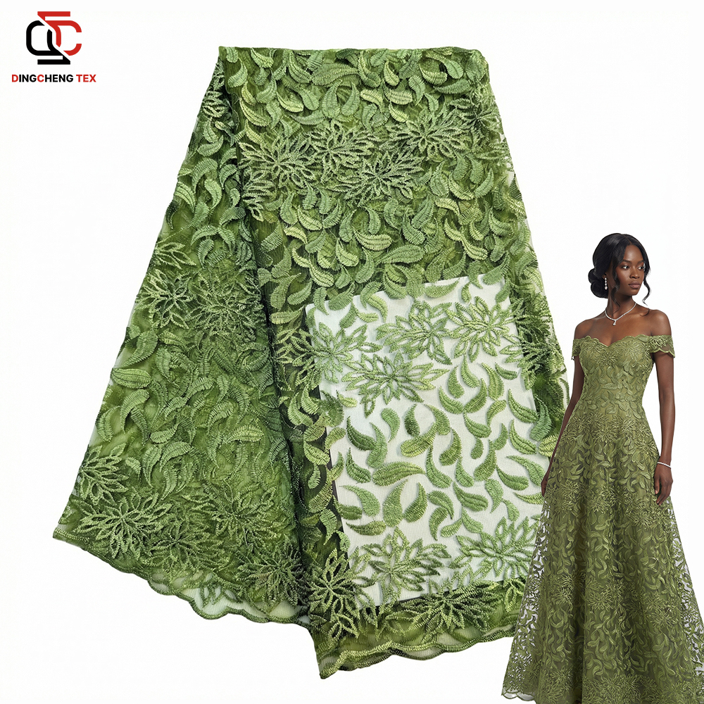 Hot Sale Olive Green Color African Embroidery Lace Fabric Nigerian French  Lace Fabric for Women's Clothing| Alibaba.com