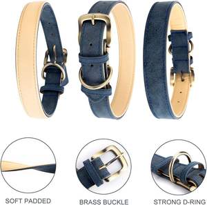 ผู้ผลิตขายส่ง ปลอกคอสุนัขหนังปรับได้ พร้อมโลโก้สั่งทำ - Product Image 6