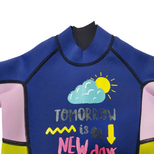 Traje de baño de una pieza de <span class=keywords><strong>neopreno</strong></span> de manga corta para niños pequeños, traje de <span class=keywords><strong>surf</strong></span> para bebés con impresión personalizada OEM - Product Image 5